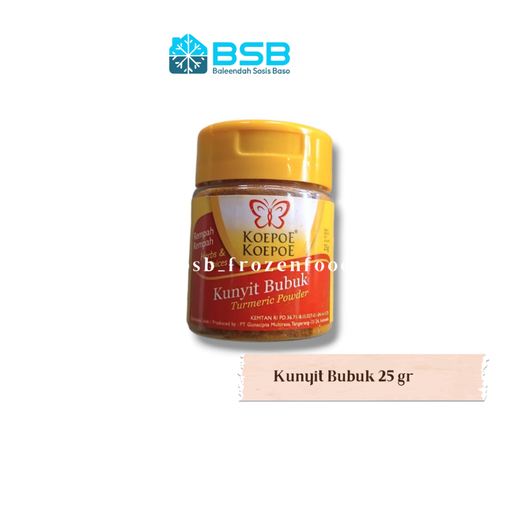 

Kunyit Bubuk Koepoe Kupu Turmeric Powder 25 gr