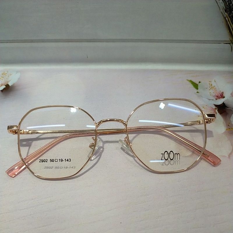 Frame kacamata wanita besi metal stainless rosegold 2502