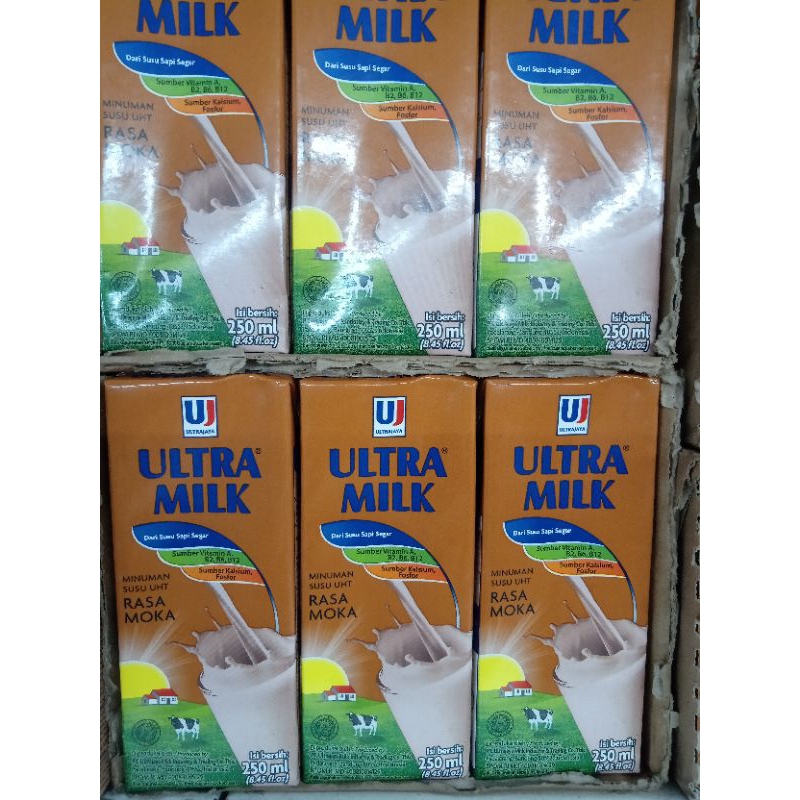 

susu ultra milk rasa moka 250ml