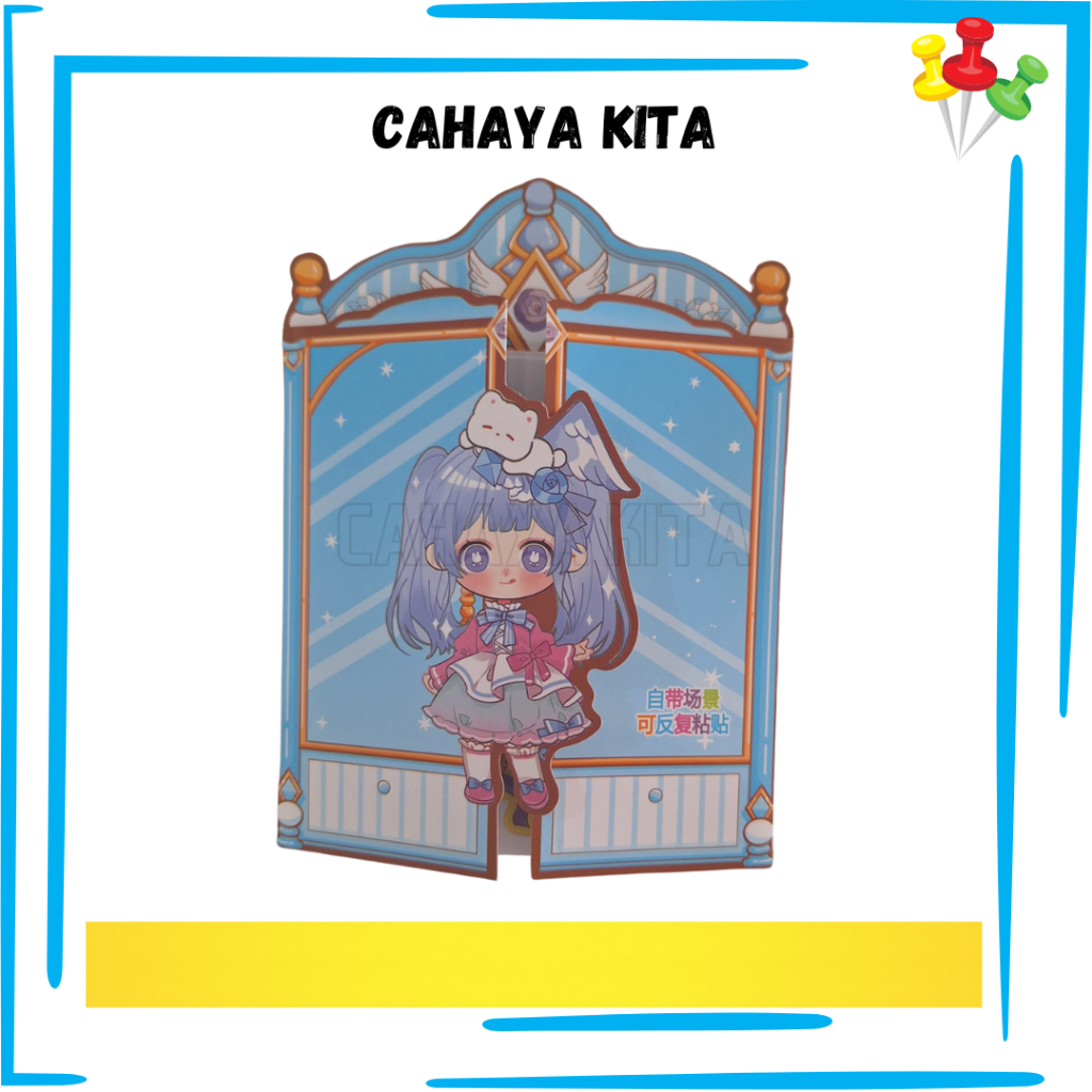 

Mainan buku stiker sanrio /melody /kuromi lemari baju