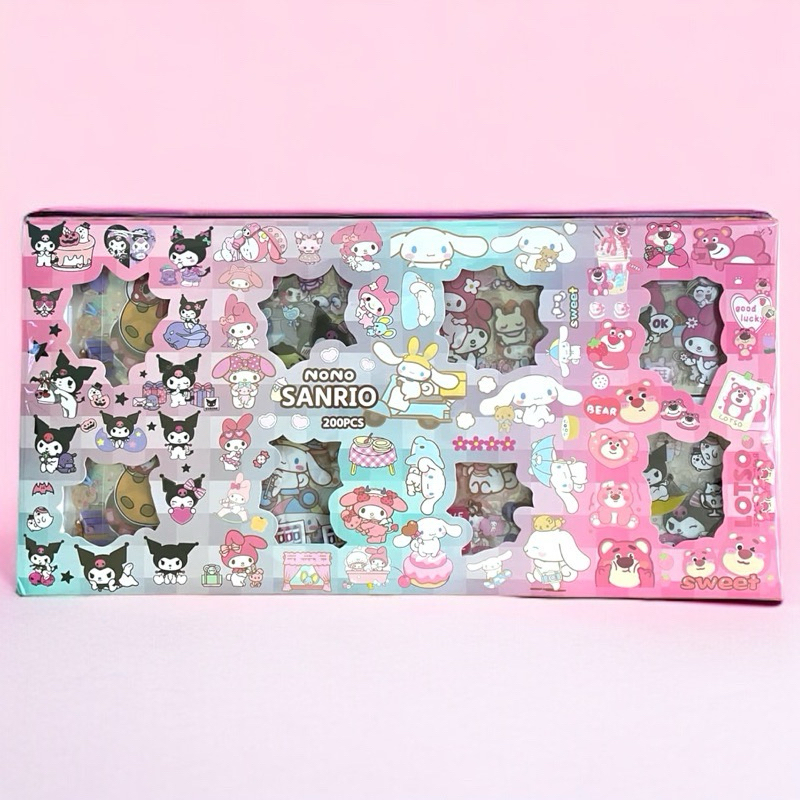 

Sticker 200 Lembar Sanrio karakter mix my melody kuromi cinnamonroll lotso