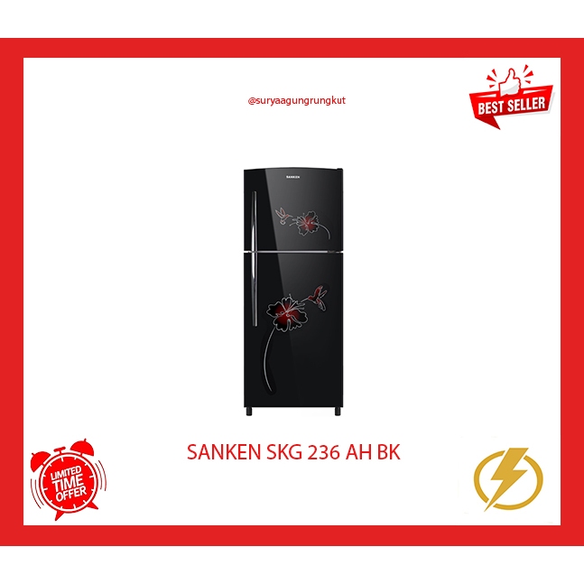 KULKAS SANKEN 2 PINTU 230 L - SKG 236 H FREE ONGKIR SBY