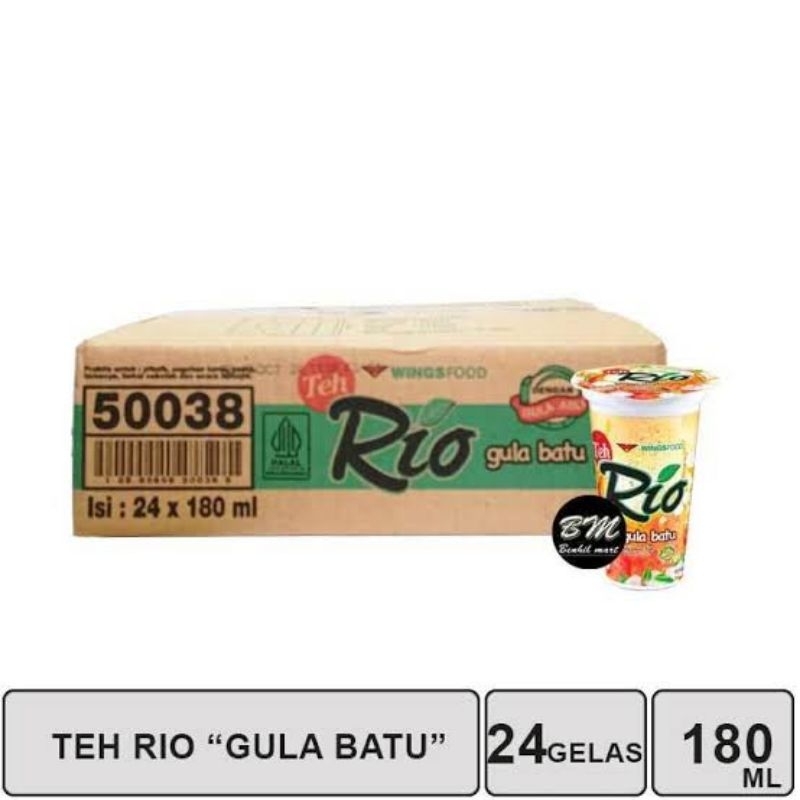 

Teh Rio Gula Batu Dus isi 24 x 180 ml