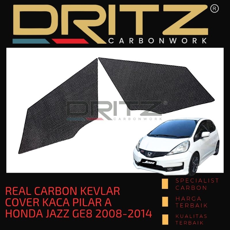 Carbon Cover Panel Kaca Pilar A Mobil HONDA JAZZ GE8 Aksesoris Modifikasi Karbon Eksterior Mobil Var