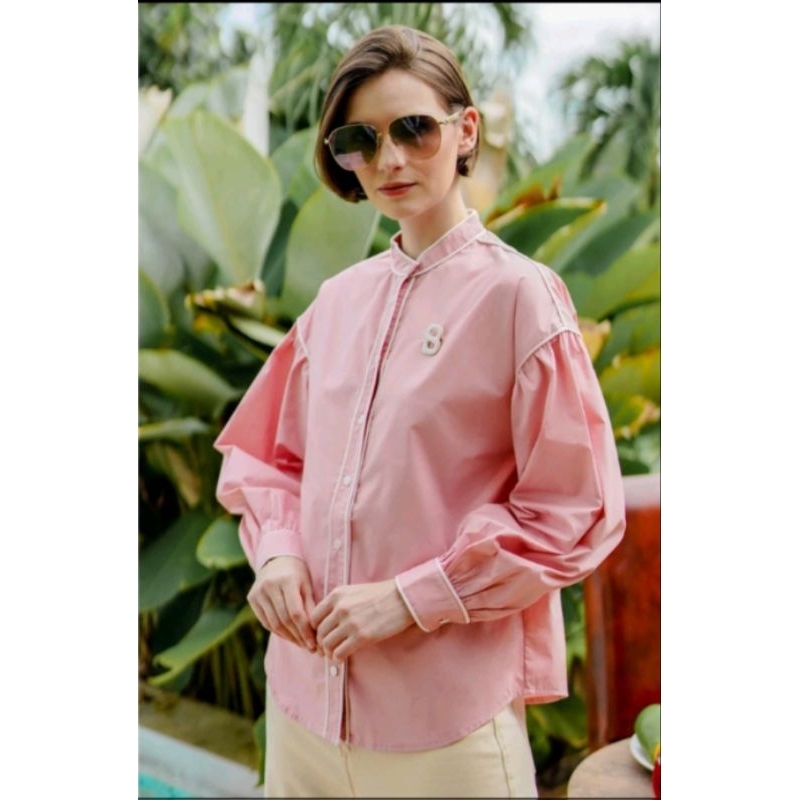 Benang Jarum Kalula Shirt (Lime dan Pink)