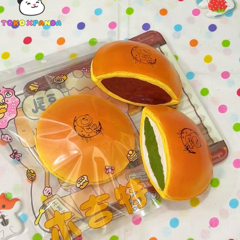 SQUISHY DORAYAKI BERUANG JUMBO LICENSED BY HACHIMI SUPER SOFT & SLOW ROTI PANCAKE MAINAN ANAK