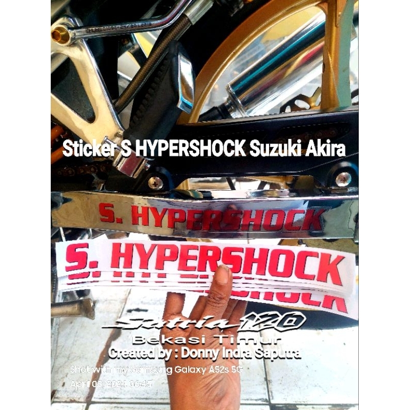 Sticker Swing Arm S HYPERSHOCK Suzuki Akira