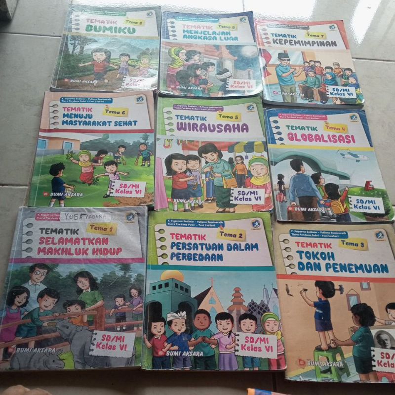 BUKU TEMATIK SD KELAS 6 TEMA 1,2,3,4,5,6,7,8,9 K13 REVISI PENERBIT BUMI AKSARA