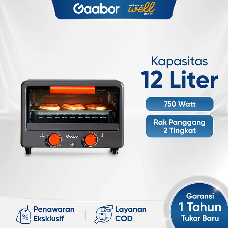 Gaabor Mini Oven GT-M12A Retro Design Listrik Alat Dapur Electric Multifunction GARANSI 1 TAHUN