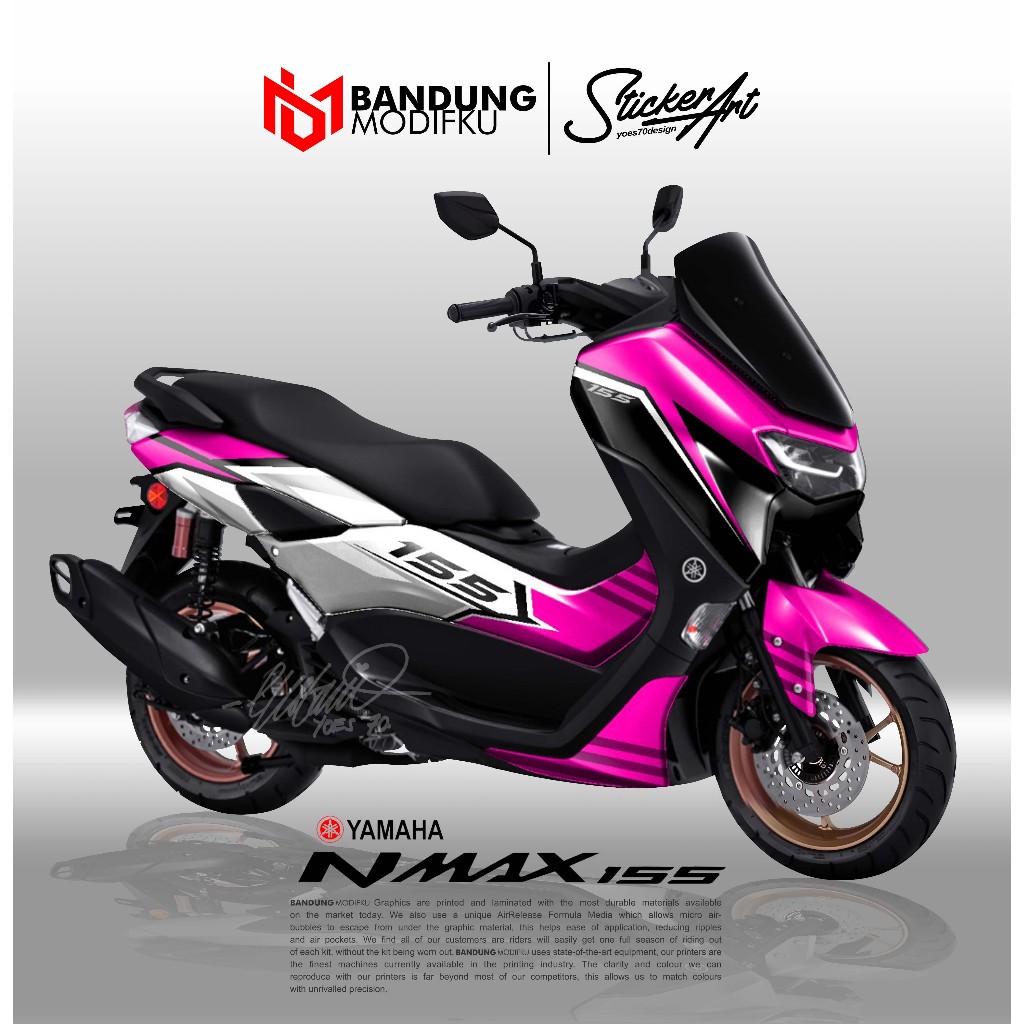STICKER MOTOR NMAX NEW - MOTIF 005 - DECAL NMAX 2020 2021 2022 NEW - STIKER FULL BLOK NMAX 2020 2021