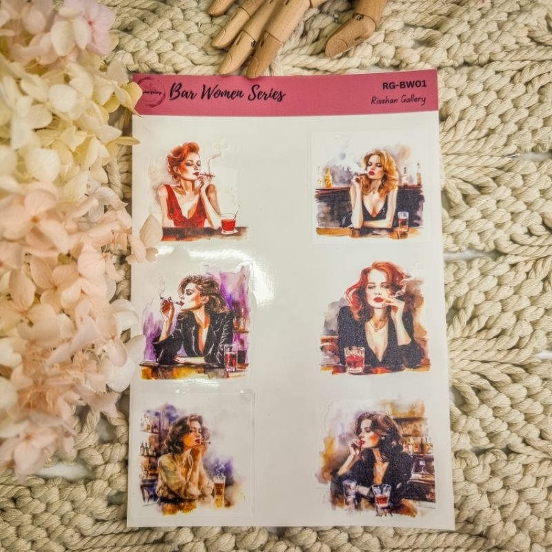 

Bar Women Sticker Sheet