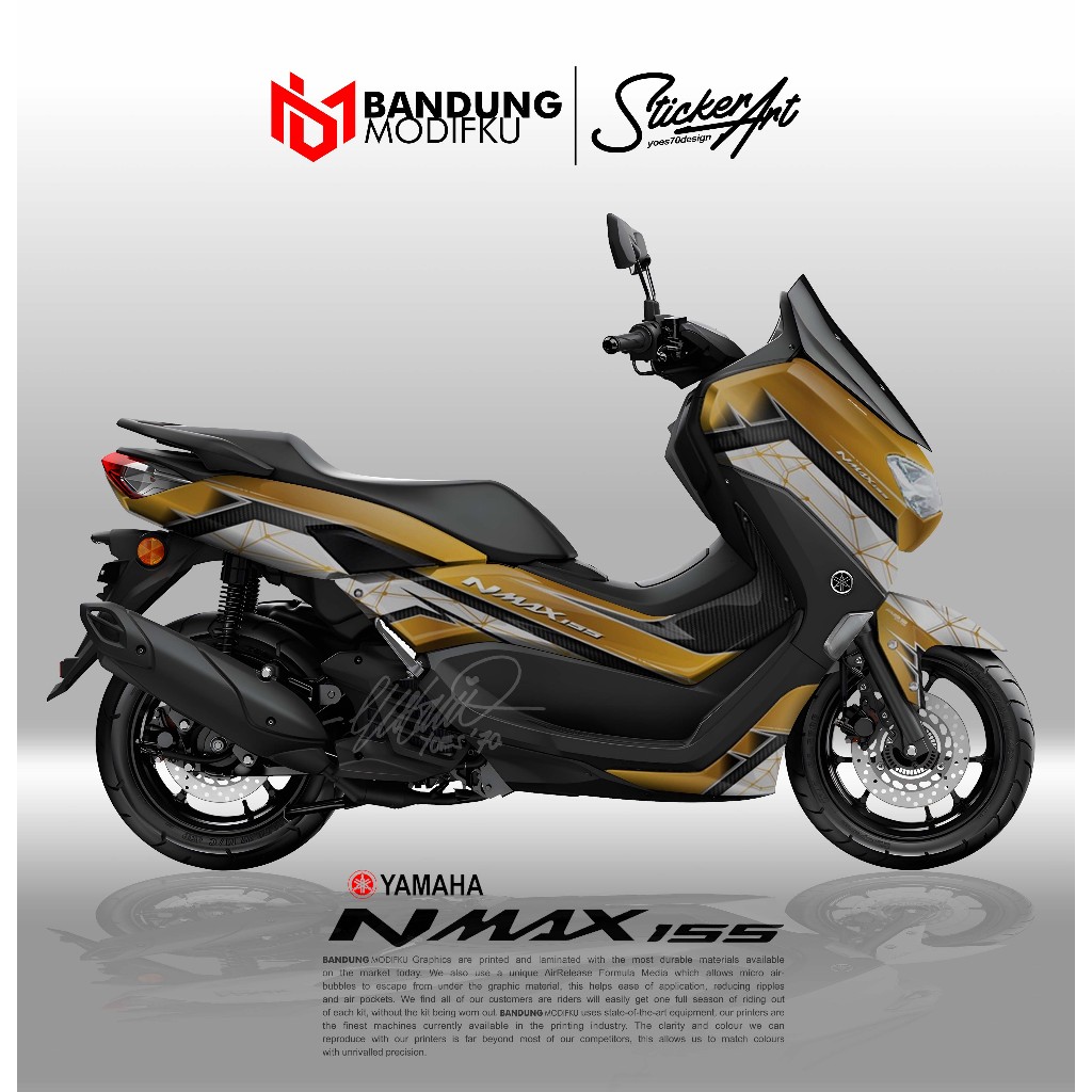 STICKER MOTOR NMAX NEW - MOTIF D - DECAL NMAX 2020 2021 2022 NEW - STIKER FULL BLOK NMAX 2020 2021 2