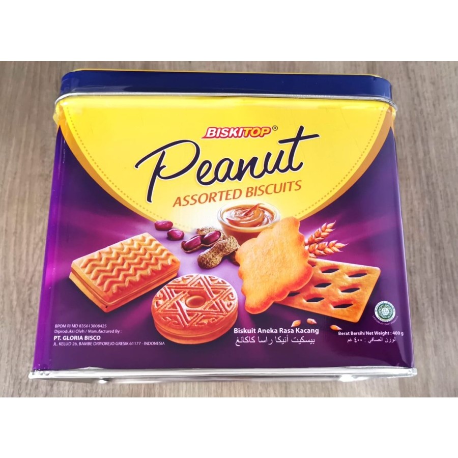 

BISKITOP - Peanut Biskuit 400gr Biscuit Kaleng