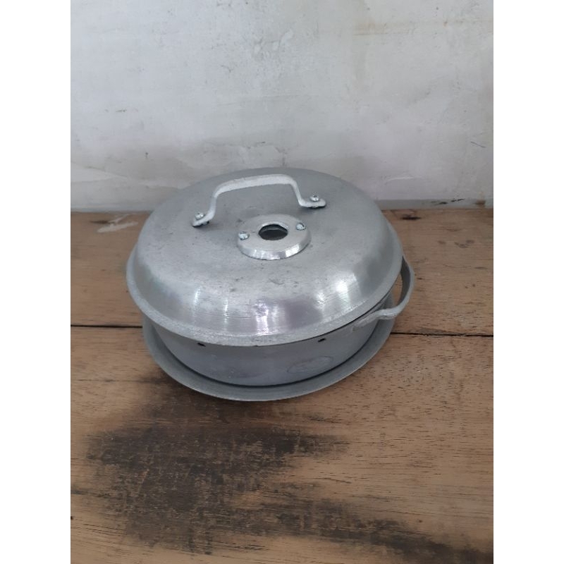 Baking pan 4 telur almunium tebal, cetakan bolu 22cm bisa masak di atas kompor