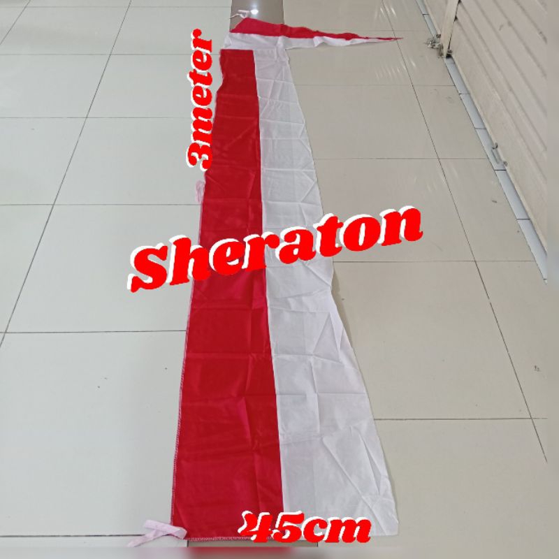 

umbul-umbul merah putih lurus pake lidah panjang 3meter