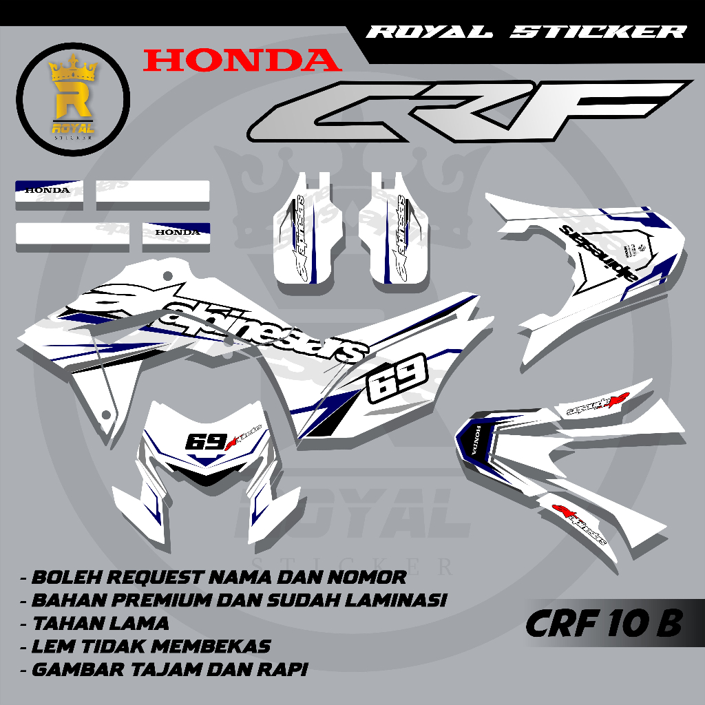 CRF 10-STIKER DECAL STICKER VARIASI CRF150L FULLBODY-STIKER MOTOR CRF 150 DESIGN KEREN TERMURAH