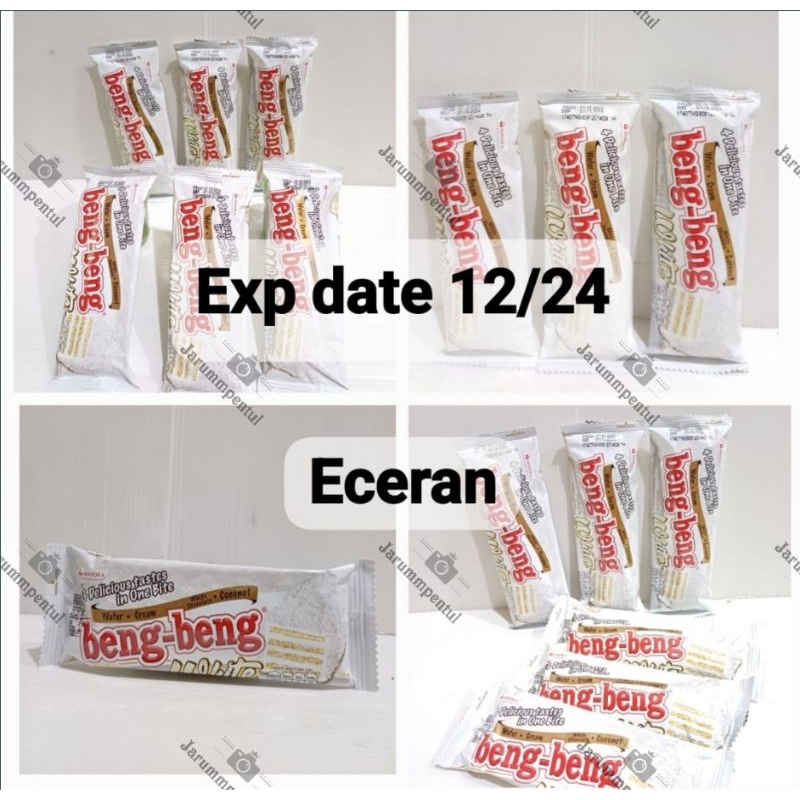 

Beng Beng Wafer White 22g eceran / Beng Beng White Coconut HALAL / Beng Beng Putih Thailand
