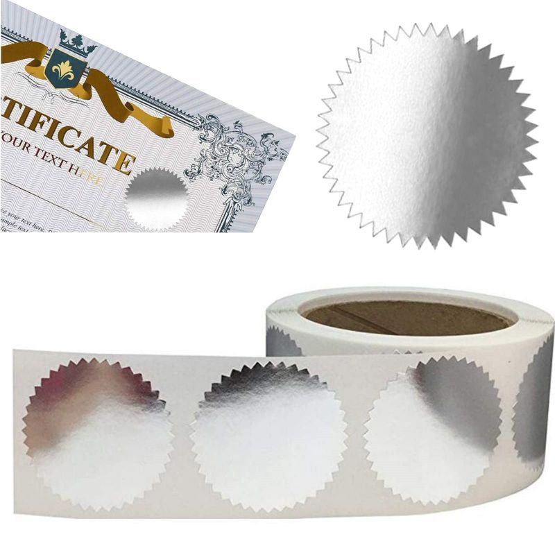 250pcs Sticker Emboss Stamp Stiker Holographic Seal Sticker Stempel Seal Press Emboss Sticker