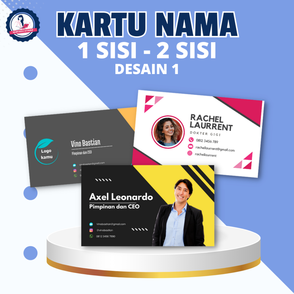 

Kartu nama bisnis LAMINASI / DOFF / Kartu nama online shop INCLUDE BOX 1 sisi 2 sisi