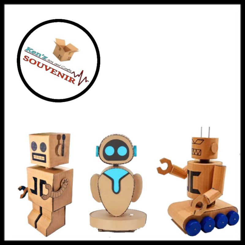 

prakarya kardus ROBOT, hiasan, pajangan, kerajinan, miniatur, tugas sekolah kirim RANDOM