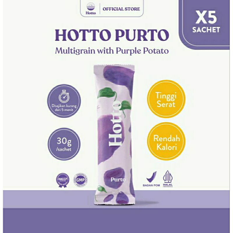 5 SACHET HOTTO PURTO MULTIGRAIN HOTTO PURTO MULTIGRAIN WITH  PURPLE  POTATO HOTTO PURTO MULTIGRAIN S
