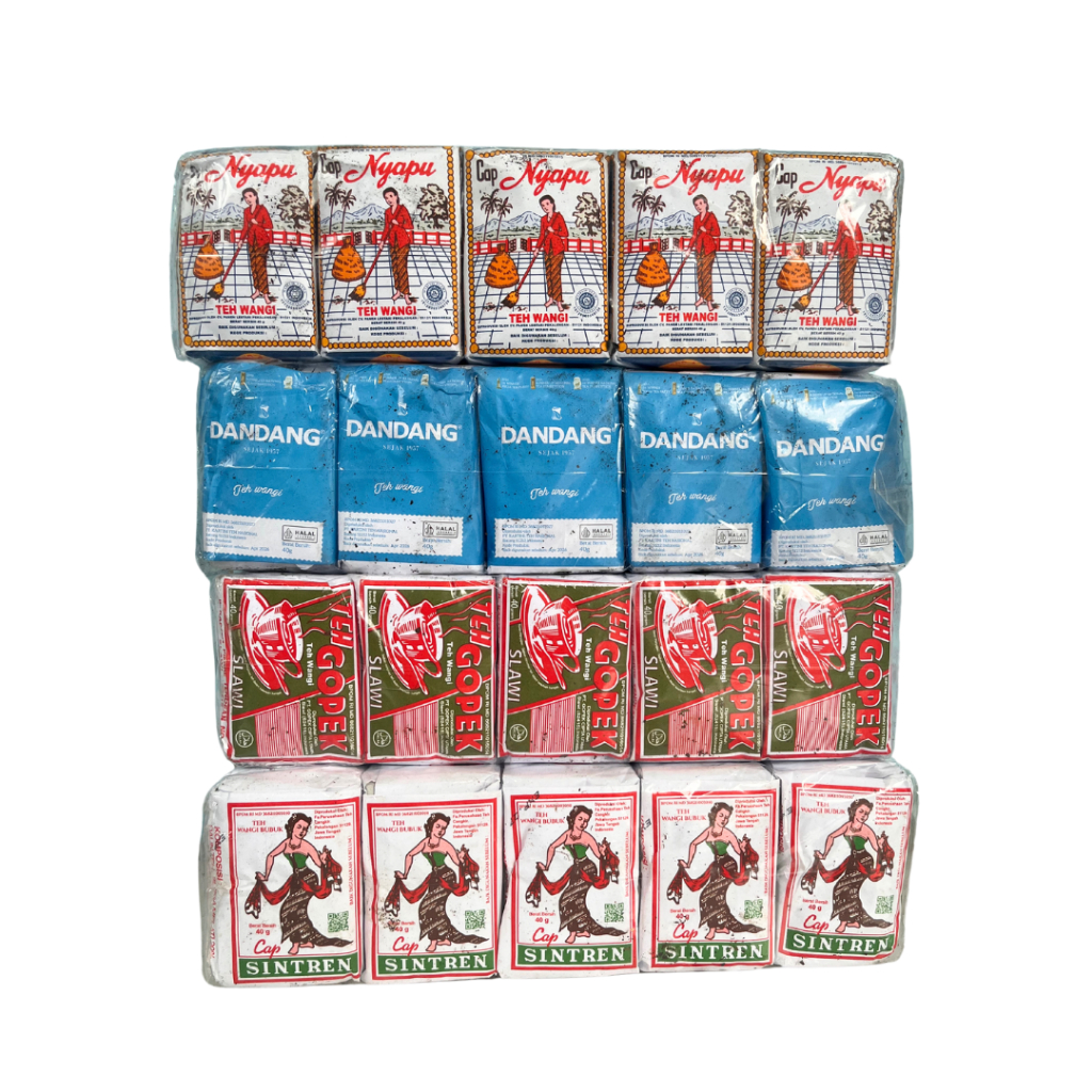 

4 Slop (40pcs) Teh Dandang, Nyapu, Sintren, Gopek