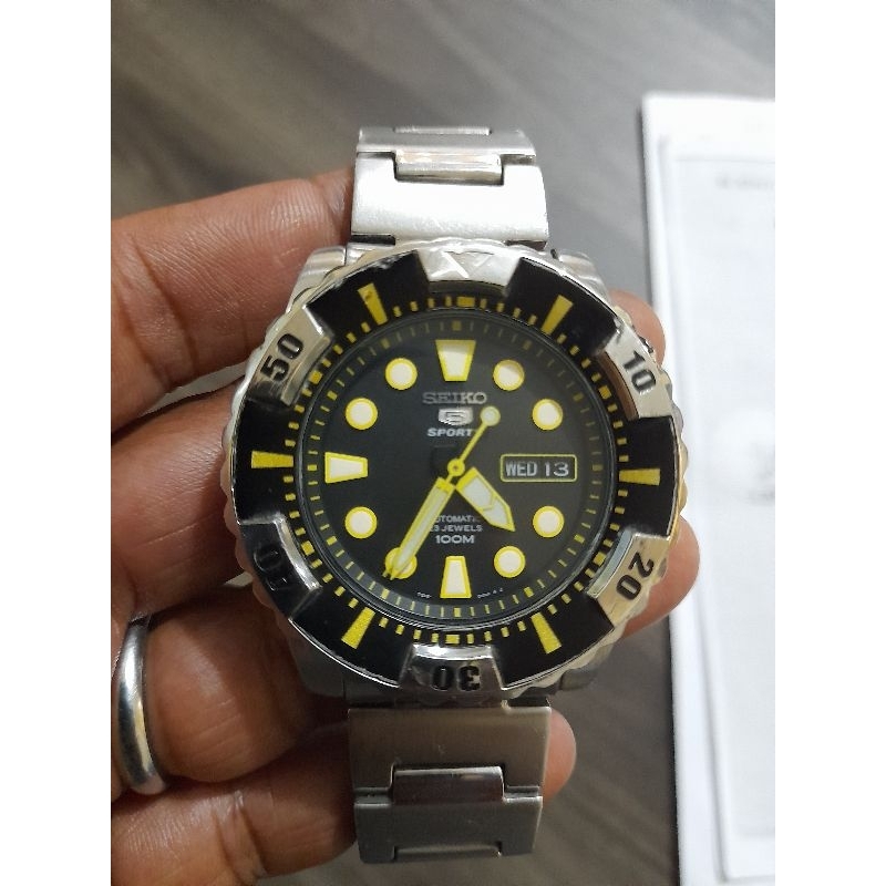 Jam Tangan bekas Seiko 5 sports 23 Jewels automatic 100 m