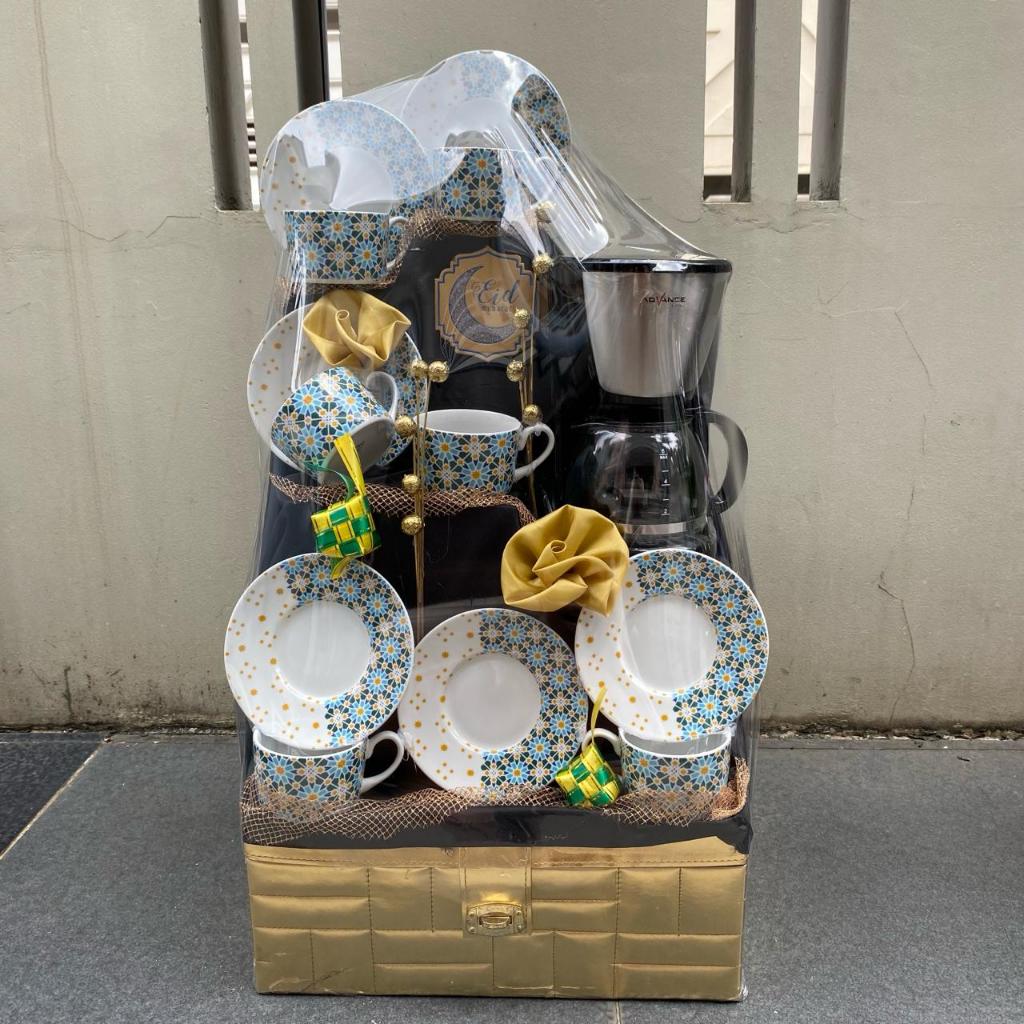 Parcel Mewah Tea Set Spesial Lebaran & Coffee Maker Premium / Parsel Keramik Mewah