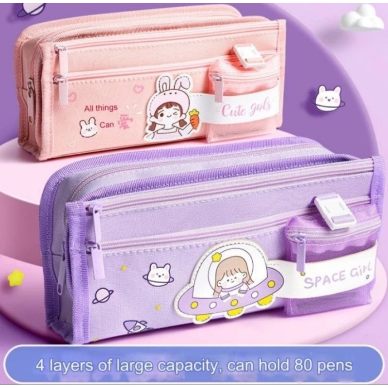 

Kotak pensil kapasitas besar, tempat pensil, big storage pencil case