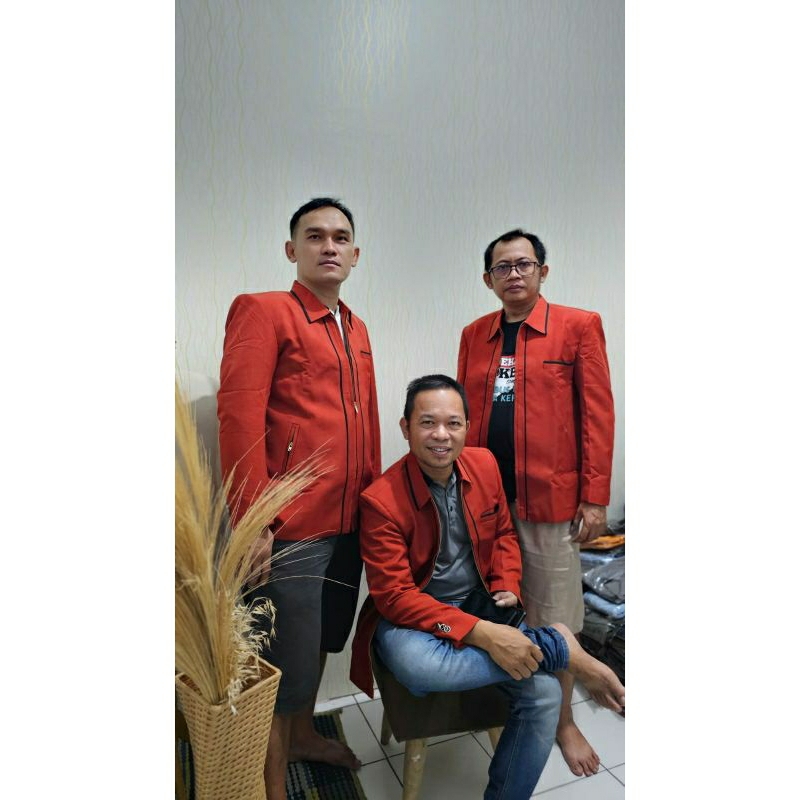 Jasket Merah bata by Jaako full puring Jas Resmi