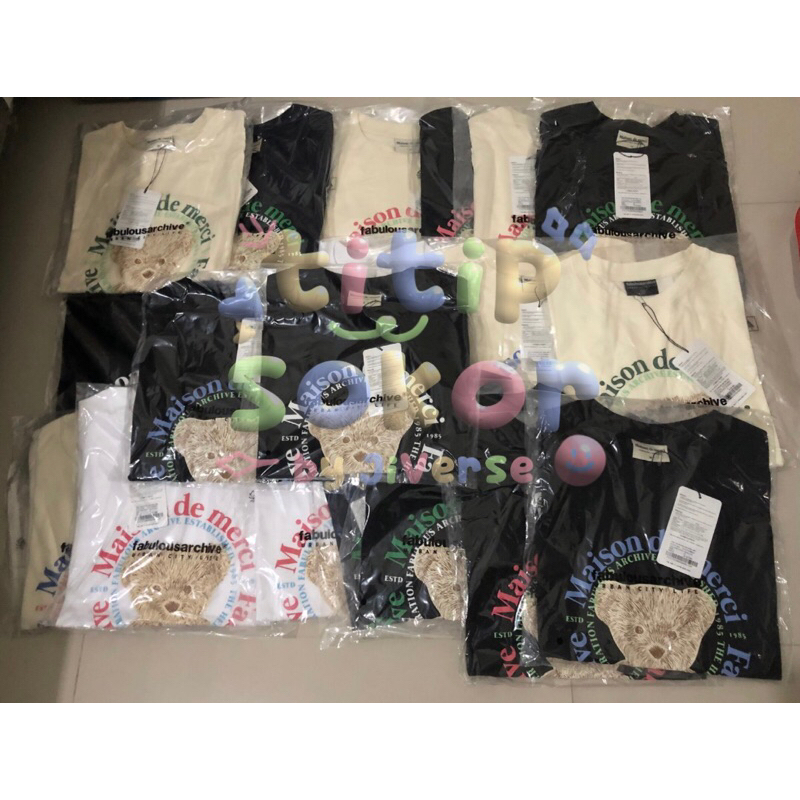 [Ready stok] fabulous archive bear flower tshirt/ fabulous archive tshirt/ fabulous archive bear tsh