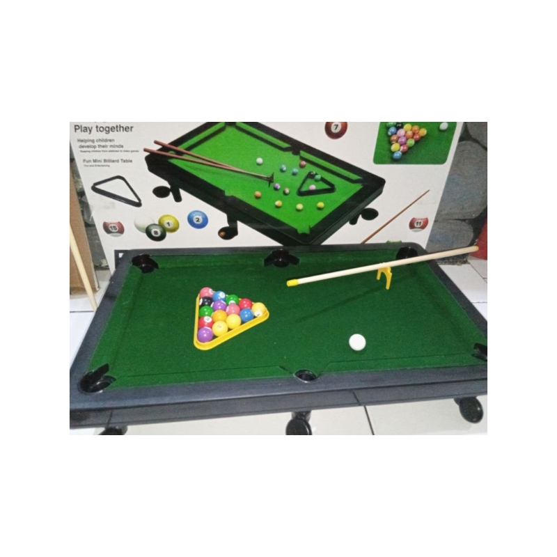 Mainan Billiard set / Meja billiard mini Portable/ Mainan anak