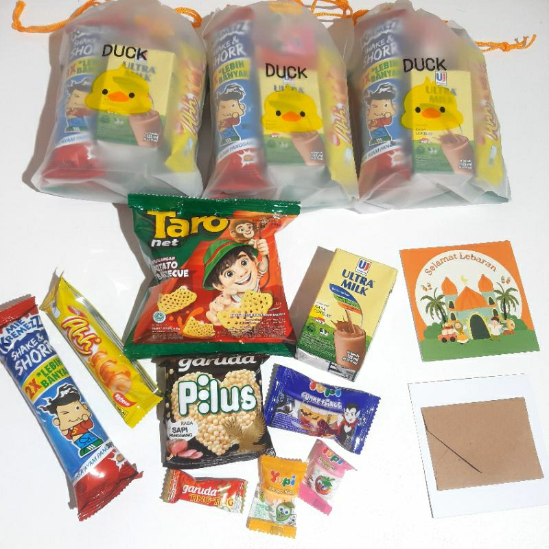 

[FREE KARTU UCAPAN] GIFT SNACK POUCH | PAKET SNACK ULANG TAHUN