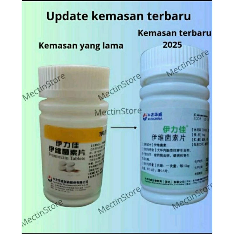 Original Ivermectine tablet 5mg 100 tablet Segel Barcode Kutu Kudis Scabies Cacing Pita Gelang Tamba