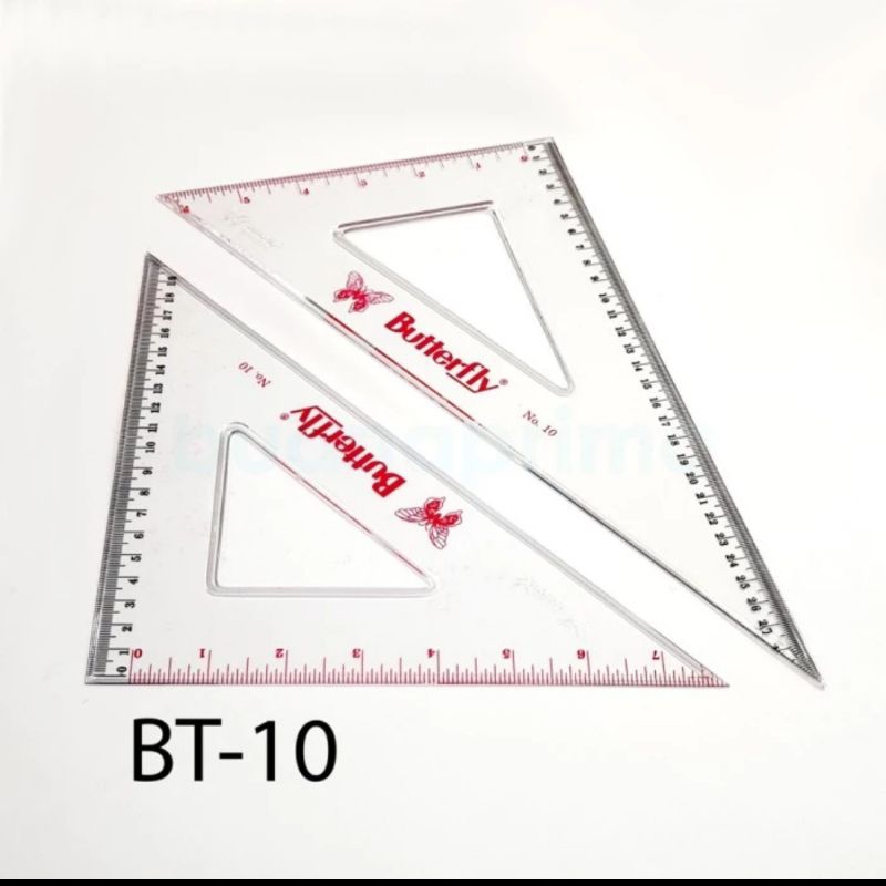 

pengaris segitiga butter fly/triangel ruler/no8/no10/no12