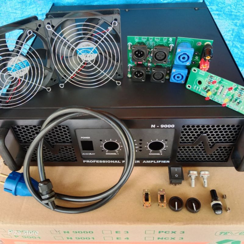 Bok power amplifier tipe N9000 ukuran 3U lengkap dengan aksesoris Box power n9000 ukuran 3u murah be