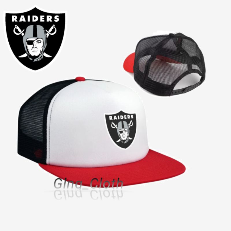 Topi Jaring Snapback Premium - Topi Snapback Trucker Sport Pria Wanita Casual / RAIDERS OAKLAND LA R