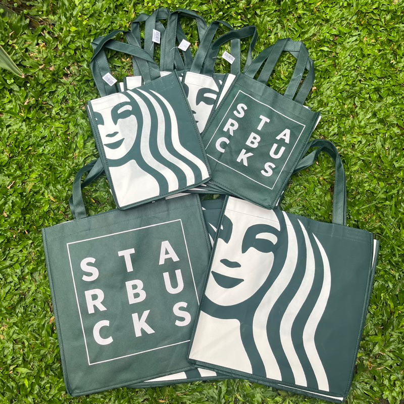 

SPUNBOND STARBUCKS TAS GOODIE TOTE BAG REUSABLE ORIGINAL