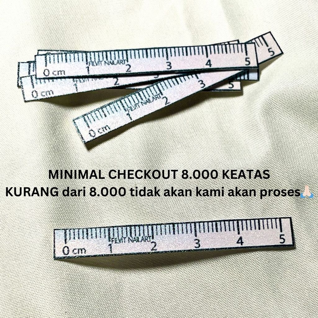 (MINIMAL BELANJA DITOKO 8.000) ISI 5 pcs Penggaris Kuku Palsu Untuk Alat Ukur Manicure | FILVIT.NAIL