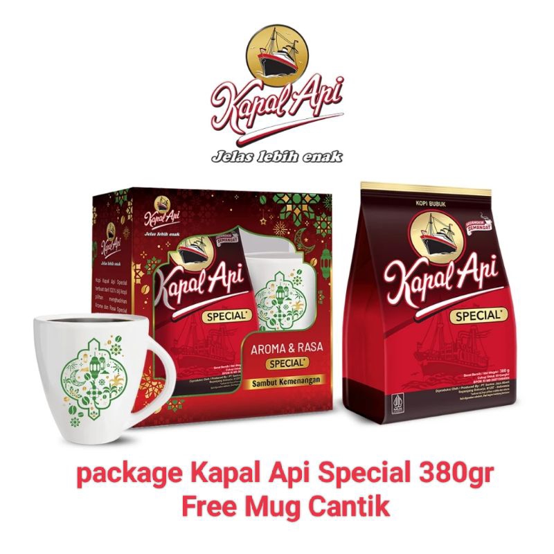 Kopi Kapal Api Special 380gr ( Free Mug Cantik )