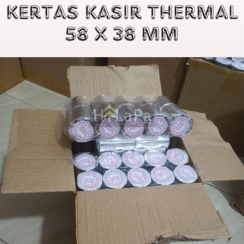 

Kertas Struk Kasir Thermal 58 X 38 mm / 5,8 x 3,8 cm / 58x38