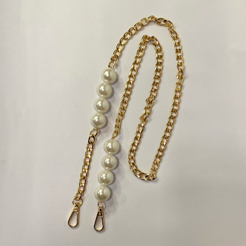 FANMY | 100cm zinia strap chain extension | rantai tas gold mix mutiara | pearl chain extension | st