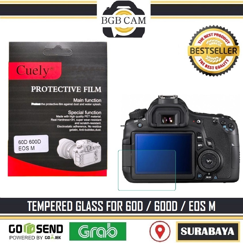 Tempered Glass for Canon EOS 60D / 600D / EOS M Temper Kamera DSLR Protector