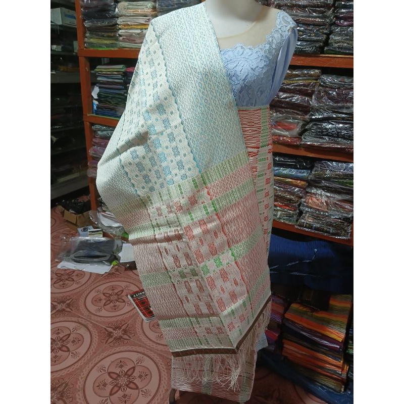 SONGKET BATAK ASLI MANDAR TARUTUNG PIALA KOSONG WARNA PUTIH GADING SONGKET PENGANTIN BATAK SONGKET P