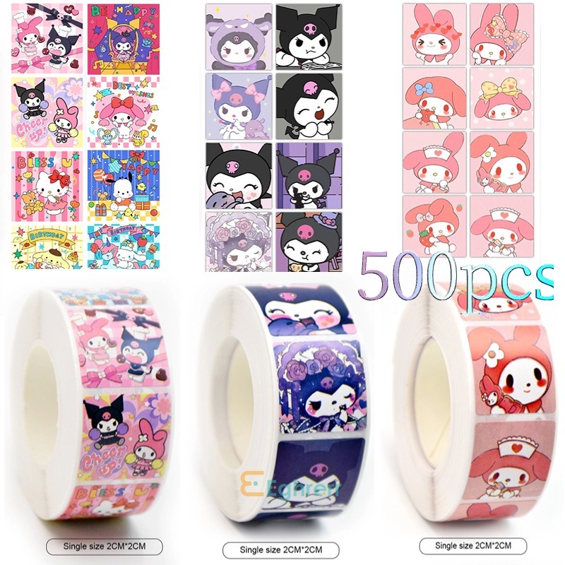 

✨EG-500PCS Stiker Label Thank You STICKER SANRIO JOURNALLING Kartun Lucu Stiker Freebies Kpop Stike Bahan Melody Kuromi DIY Sticker Untuk Dekorasi Dekoratif Scrapbook-Eghrerr