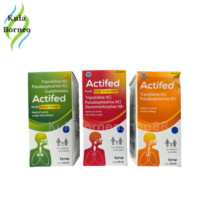 Actifed (Merah, Kuning, Hijau)- Obat Batuk & Filek