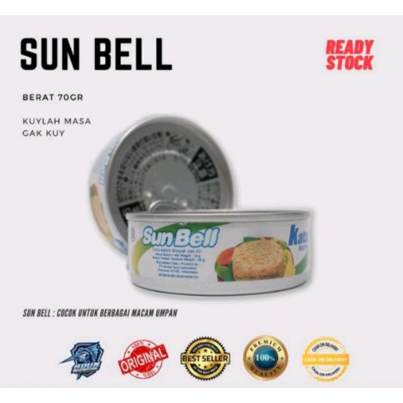

Sun Bell Tuna Kaleng 70 gr tambahan campuran umpan kemasan baru