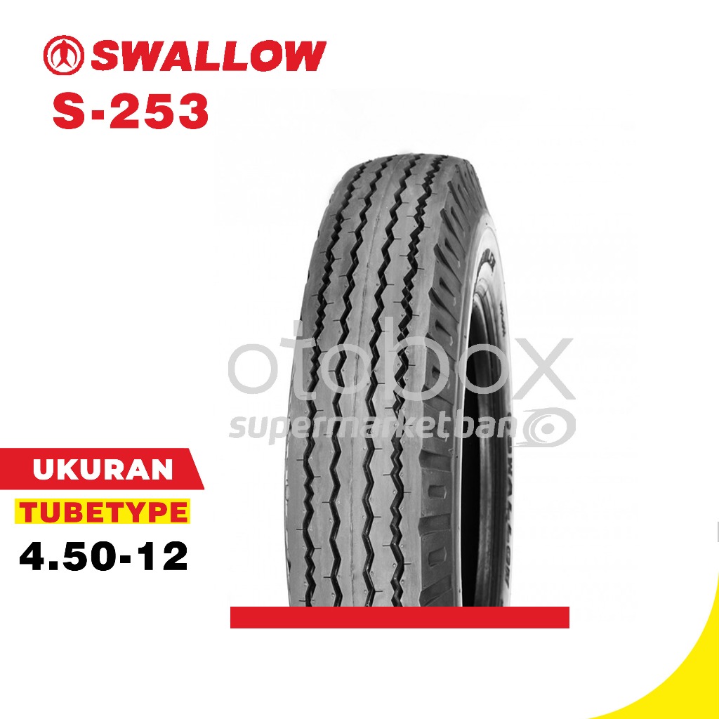 Ban Motor viar Swallow S-253 Ukuran 450-12 Ring 12 Tubetype Ban motor Tosa atau Viar