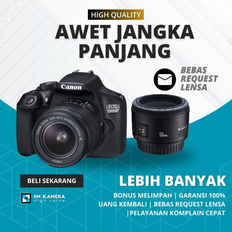 Canon EOS 1300D Kit 18-55mm IS WIFI/Keluaran Terbaru/Pasti Awet