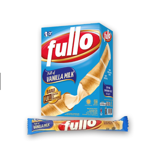 

Wafer Roll FULLO Vanila Milk 7gr 1 box isi 24pcs